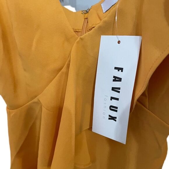 ❣️5/$50 NWT Justfab Golden Yellow Ruffle Cami - Picture 4 of 4